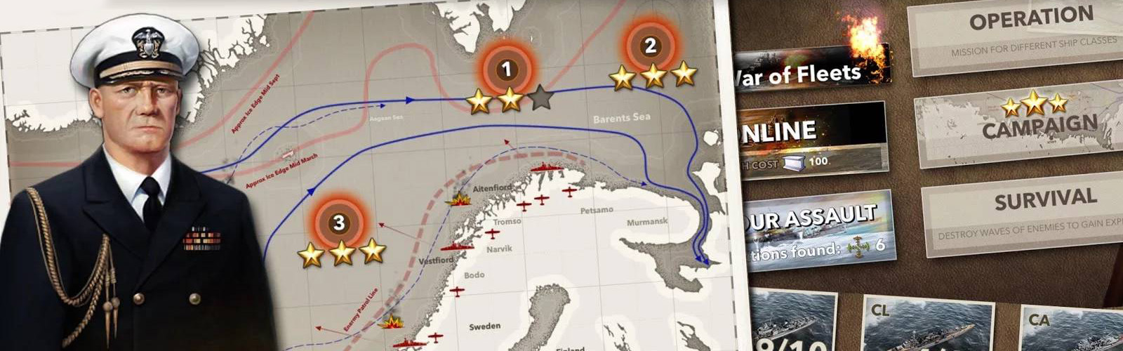 World War Naval Battle in Real Time